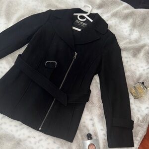 GUESS Women's Black Belted Trench Coat